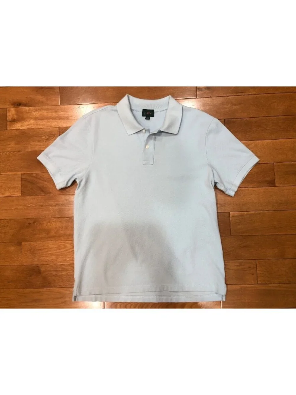 J Crew Oarsman Light Blue Short Sleeve Polo Collegiate Preppy Coastal Size M